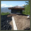 Showing Ojai Council House’s Living roof during installation of geo-web and soil, before 