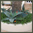 Rancho Santa Fe planter bed with agaves, aloes, and terrestrial orchids.